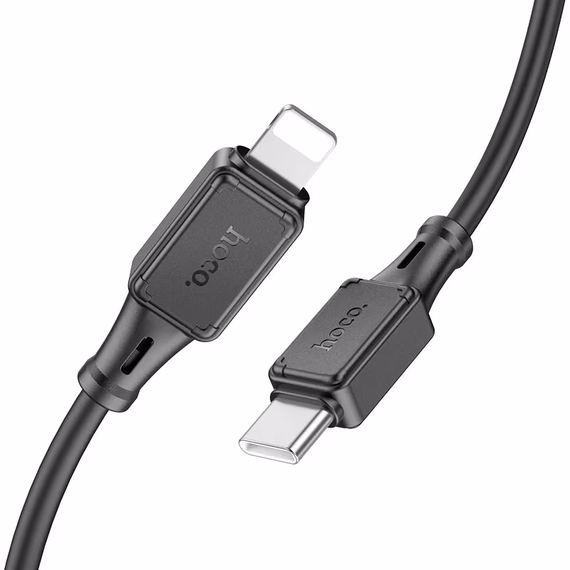 Кабель Type-C на Lightning HOCO “X101 Assistant” / 1m / Silicone / 27W / Black 