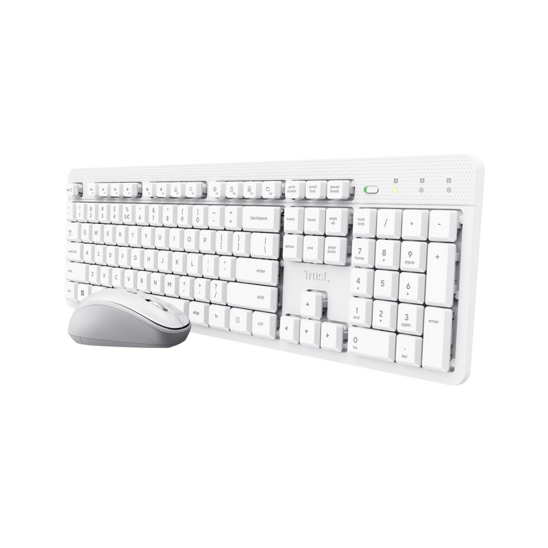 Беспроводная клавиатура и мышьTrust ODY II / White photo 3