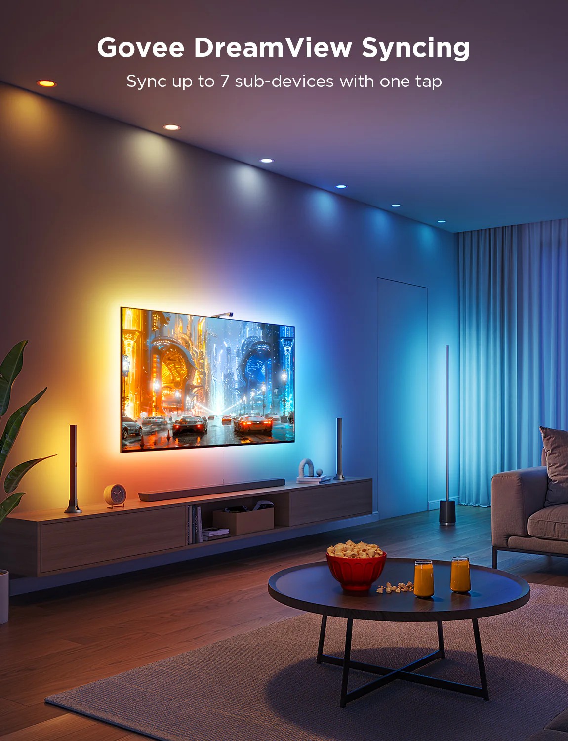 Светодиодная лента для телевизора Govee TV Backlight 3 Lite Kit t (55”-65” + Light Bars 40”-70”) photo 7