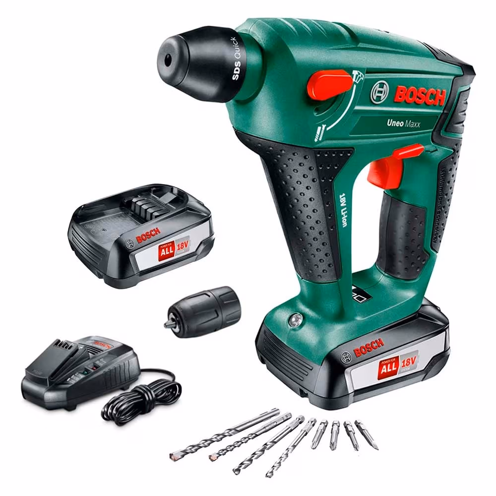 Ciocan rotopercutor acumulator Bosch UNEO Maxx 18V 2x2.5Ah, 0603952327 