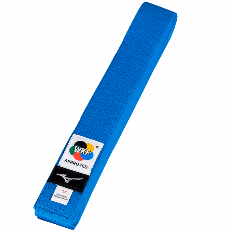 Пояс каратэ Mizuno WKF blue belt RB 