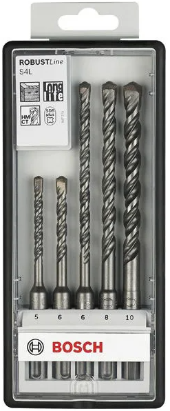 Набор буров SDS-plus Bosch SDS-Plus 5; 5,6,6,8 2607019927 photo 1 Набор буров SDS-plus Bosch SDS-Plus 5; 5,6,6,8 2607019927 photo 1