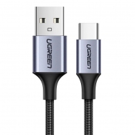 Кабель USB-A - USB Type-C UGREEN 3A Braided 1.5m Grey (60127) thumbnav 1