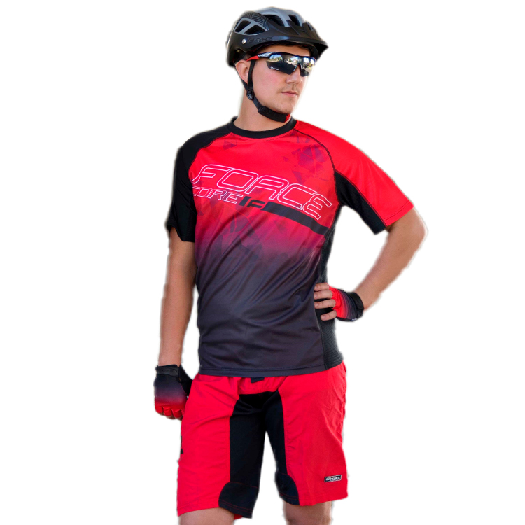 Jersey Force MTB CORE Negru-rosu 9001527 photo 1