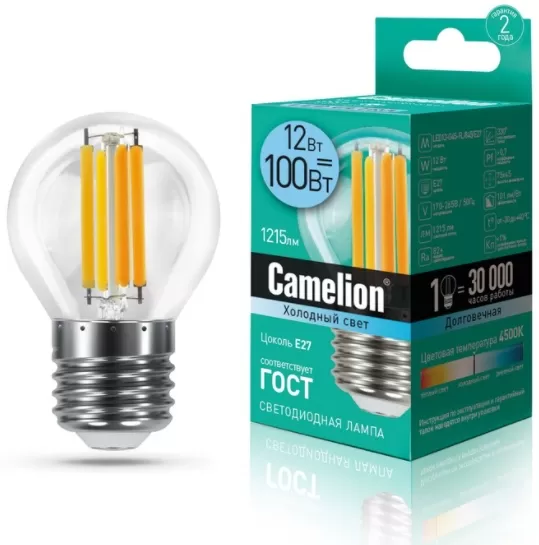 Bec LED Camelion LED12-G45-FL/845/E27