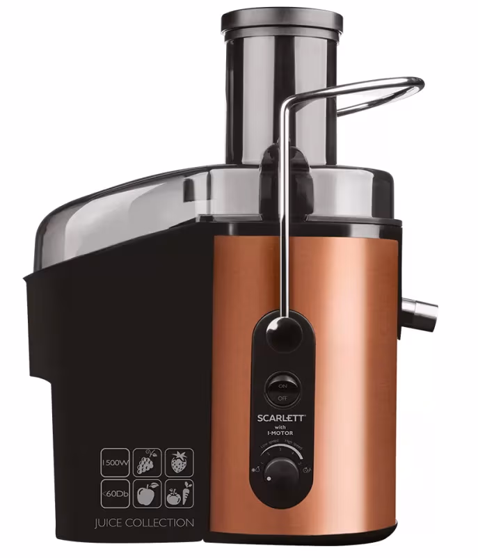 Соковыжималка центробежная Scarlett SC-JE50S27, 1.5 л, 1500 Вт, 5 скоростей, Другие цвета 