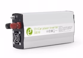 EnerGenie EG-PWC-042, 12V Car power inverter, 300W, with USB port / 5V-2.1A, Power output: 300 W continuous power (peak power 600 W), Output: 230 VAC, Input: 11-15 VDC (car cigarette lighter or accumulator directly)