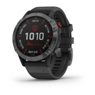 Garmin fenix 6 Pro Solar Edition - Black with slate grey band thumbnav 1