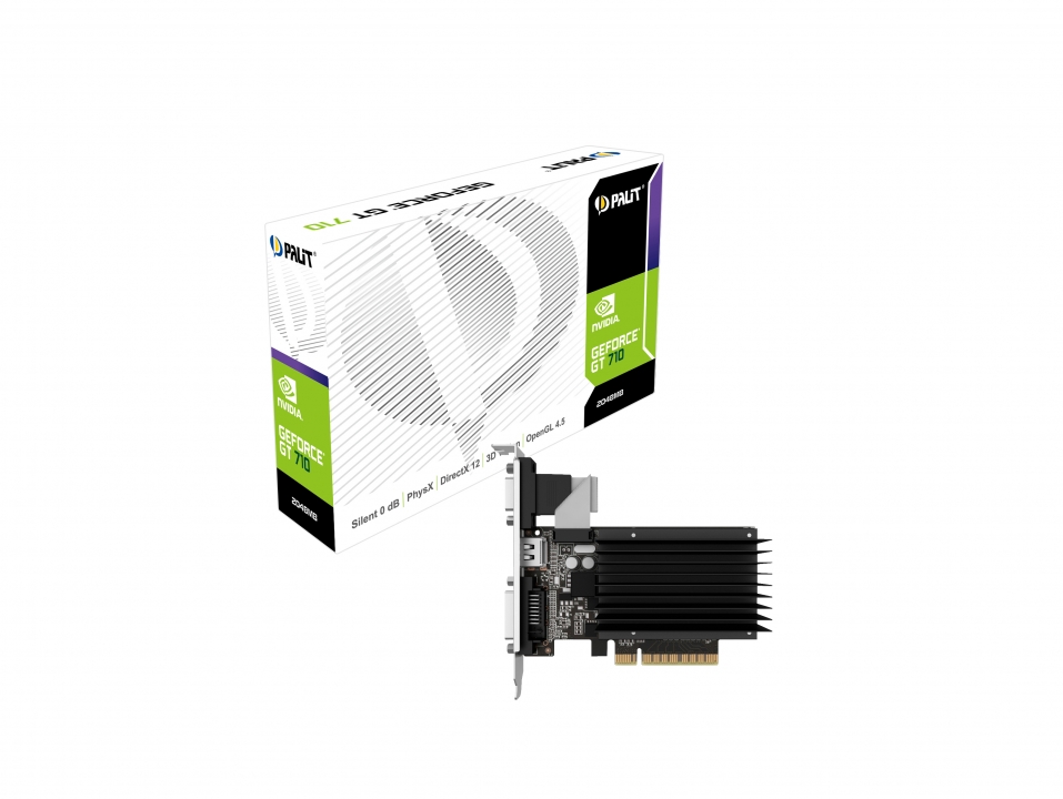 Palit GeForce GT710 2GB DDR3 64Bit 954/1600Mhz VGA, DVI, HDMI, Passive Cooling, Retail photo 4