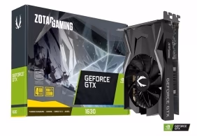 ZOTAC GeForce GTX 1630 4GB GDDR6, 64bit, 1620/12002Mhz, Single Fan, 1xDVI-D, 1xHDMI, 1xDisplayPort, HDCP, 90mm Single Fan, PCIe Bus Powered, Sunflower Heatsink, Striped Fan Blade, FireStorm, OC Scanner, Lite Pack
