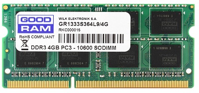 Оперативная память GOODRAM DDR3L-1600 SODIMM 4ГБ photo 1
