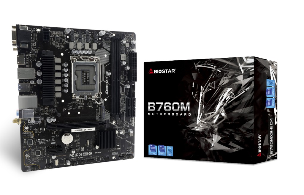 Материнская плата BIOSTAR B760MX2-E D4 / AM4 / B760 / DDR4 / mATX photo 1