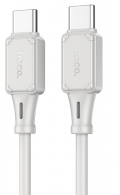 Cablu USB-C to USB-C HOCO “X101 Assistant” / 1m / Silicone / 60W / up to 3A / Gray thumbnav 1
