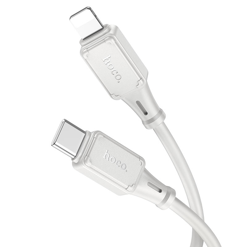 Cablu Type-C la Lightning HOCO “X101 Assistant” / 1m / Silicone / 27W / Gray photo 2