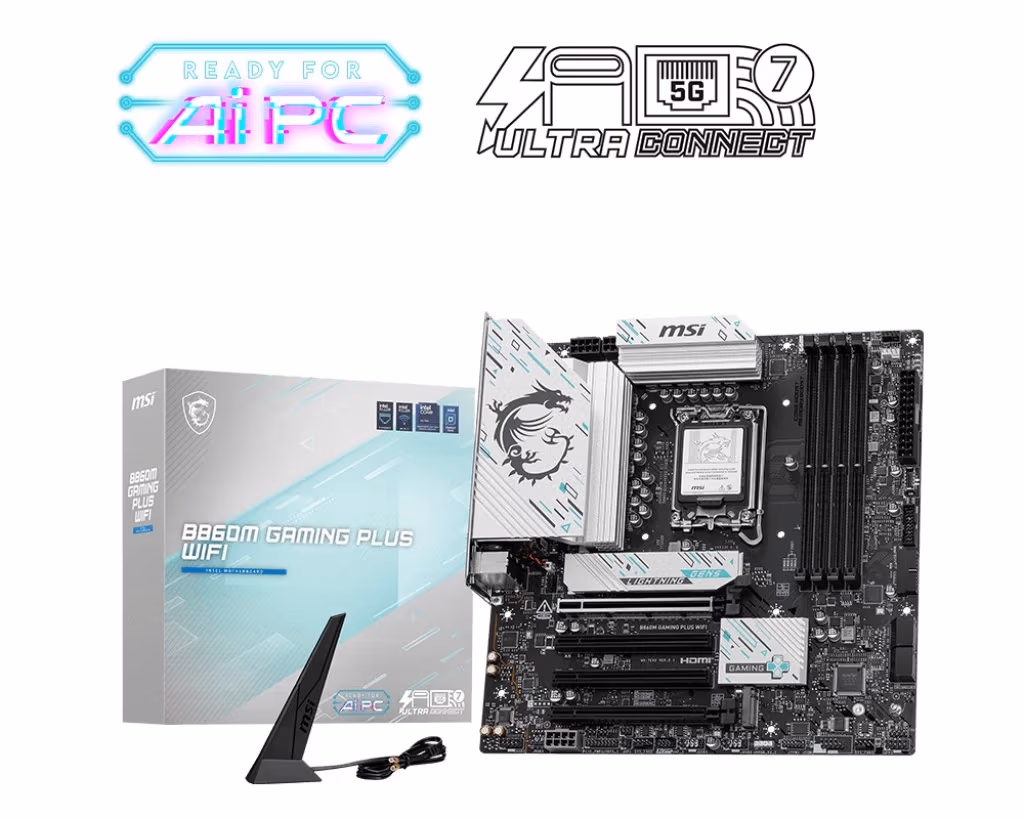 Материнская плата MSI B860M GAMING PLUS WIFI/ 1851/ Intel B860/ DDR5 / ATX 