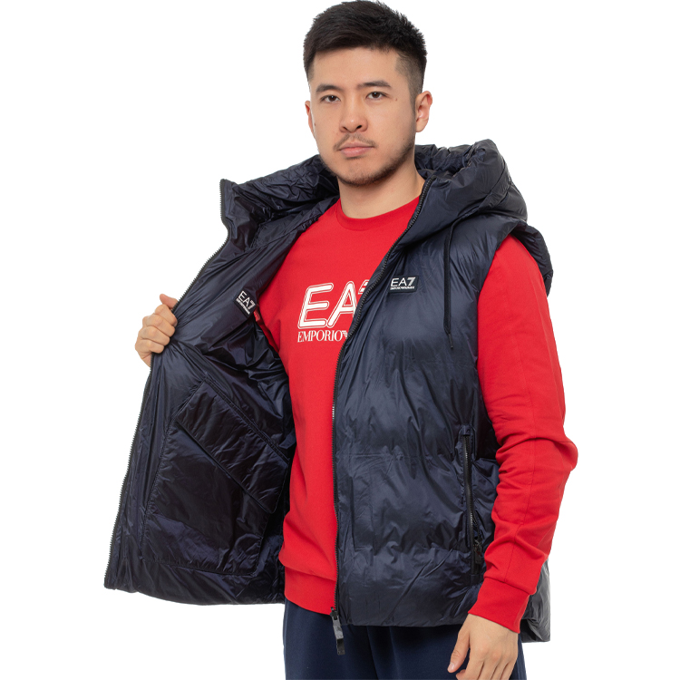 Жилет мужской EA7 EMPORIO ARMANI REVERSIBLE VEST WITH HOOD XS Синий photo 5