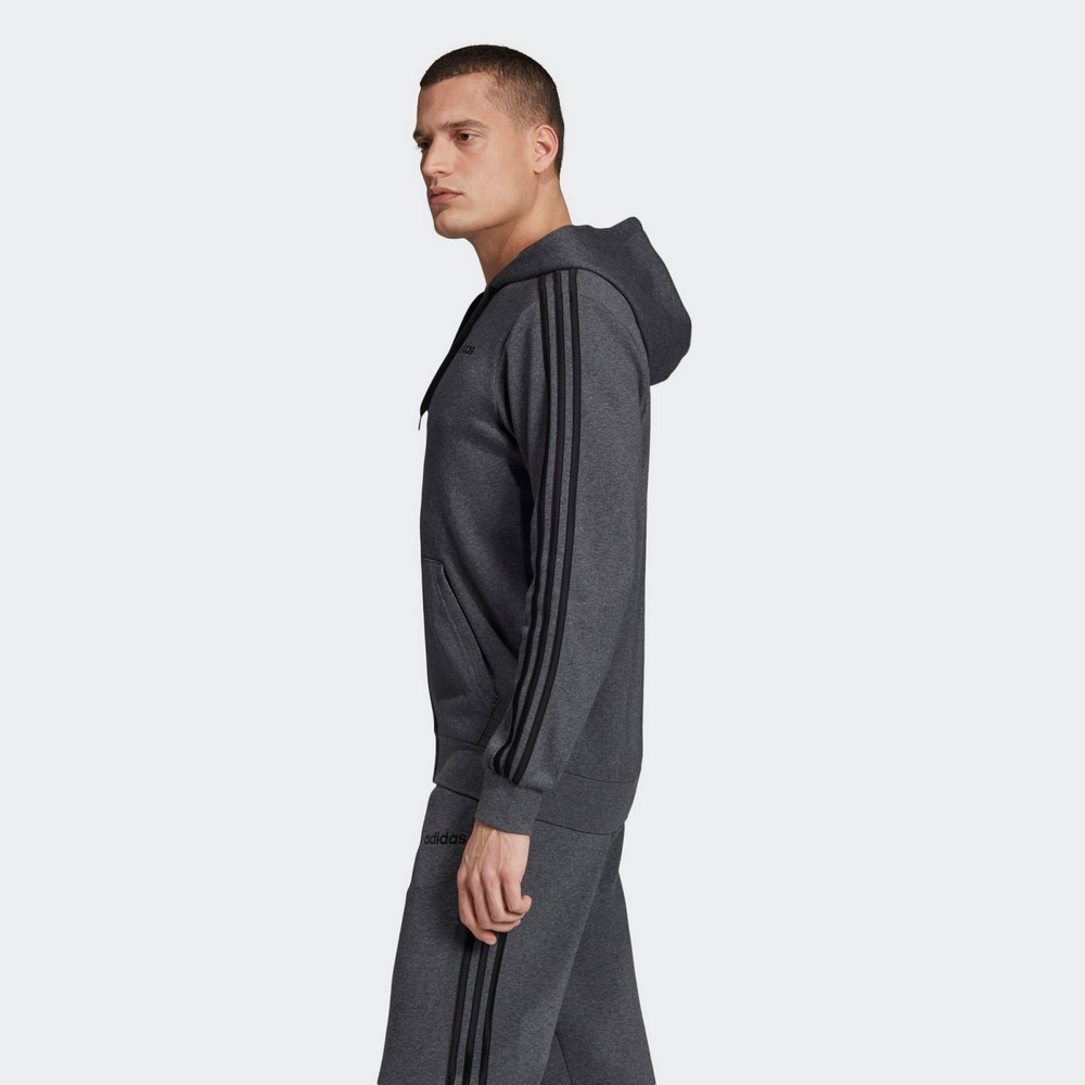 Мужская Толстовка Adidas E 3S FZ FL S Серый    photo 3