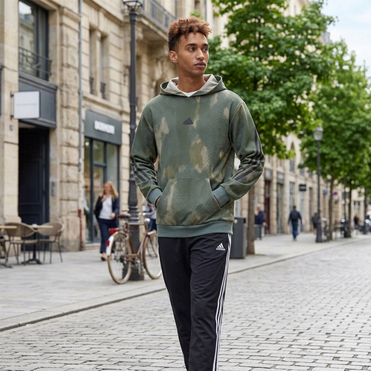 Hanorac pt bărbați Adidas M FI 3S HD XS Verde photo 3