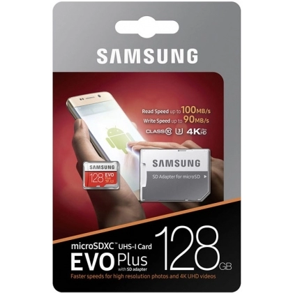 Card de memorie MicroSD+SD adapter Samsung 128Gb MB-MC128G Class10 UHS-1 (U3)