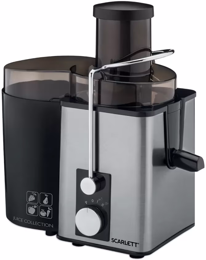 Соковыжималка центробежная Scarlett SCJE50S28, 0.6 л, 1200 Вт, 2 скоростей, Серебристый 