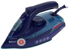 Утюг Saturn ST-CC7128, Менее 120 г/мин г/мин, 415 мл, Синий