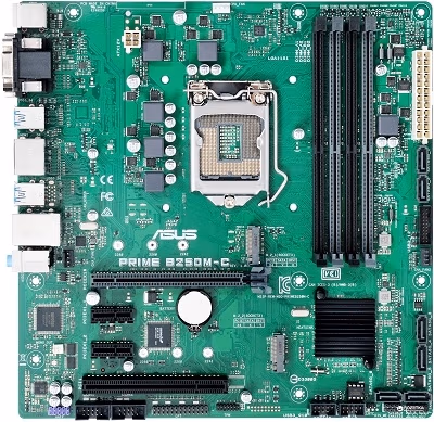 ASUS PRIME B360M-C, Socket 1151, Intel® B360 (8th Gen CPU), Dual 4xDDR4-2666, 1xPCIe x16, CPU Intel graphics, VGA, HDMI, 2xDP, 6xSATA3, 2xM.2 slot, 2xPCIe x1, 1xPCI, ALC887 HDA, GbE LAN, 4xUSB3.1 Gen 2, 2xUSB3.1, mATX
