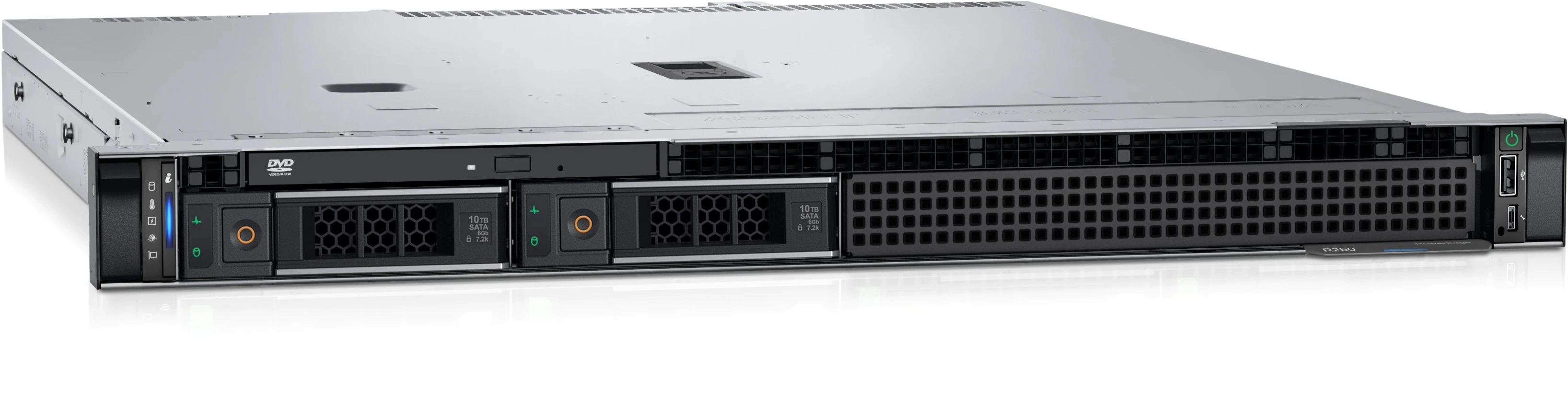 Dell PowerEdge R250 1U Rack, Intel Xeon E-2356G (3.2GHz, 12M, 6C/12T, 80W), 1x16GB UDIMM DDR4 RAM, 1.2TB HDD SAS ISE 12Gbps 10K, BOSS with 2 M.2 240Gb (Chassis 4x3.5