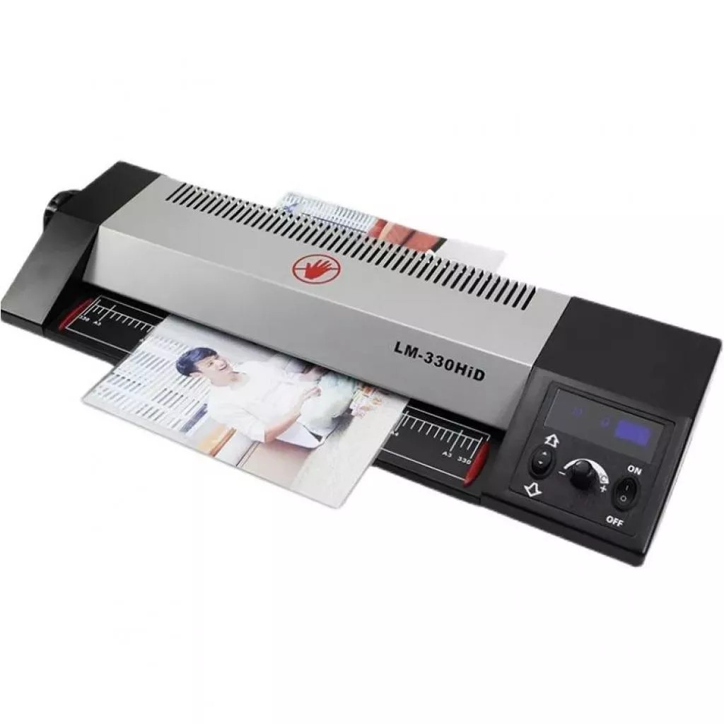 Qsmile LM330 A3, Rollers: 2(hot shoe), Reverse, Input width: 330 mm,Speed: 55 cm/min, Min Film thickness: 160(2*80) microns, Max. film thickness: 250(2*125) microns, Min Film size: Credit card size (54*86 mm), Max. Paper size: A3, Max. lam. thickness: 1 m photo 1