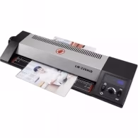 Qsmile LM330 A3, Rollers: 2(hot shoe), Reverse, Input width: 330 mm,Speed: 55 cm/min, Min Film thickness: 160(2*80) microns, Max. film thickness: 250(2*125) microns, Min Film size: Credit card size (54*86 mm), Max. Paper size: A3, Max. lam. thickness: 1 m