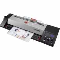 Qsmile LM330 A3, Rollers: 2(hot shoe), Reverse, Input width: 330 mm,Speed: 55 cm/min, Min Film thickness: 160(2*80) microns, Max. film thickness: 250(2*125) microns, Min Film size: Credit card size (54*86 mm), Max. Paper size: A3, Max. lam. thickness: 1 m thumbnav 1