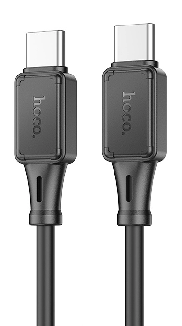 Cablu USB-C la USB-C HOCO “X101 Assistant” / 1m / Silicone / 60W / up to 3A / Black