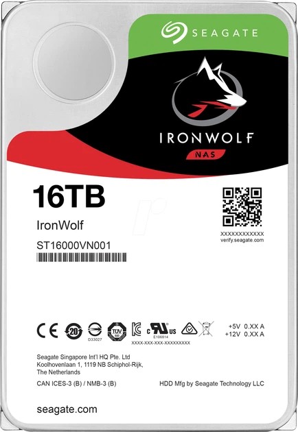 3.5” HDD  Seagate IronWolf ST16000VN001 / 16.0TB / 7200rpm / 256MB photo 1