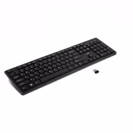SVEN KB-E5900W, Wireless Keyboard, 107 keys, slim compact design, low-profile keys with smooth stroke, Nano receiver, USB, Black, Rus/Ukr/Eng