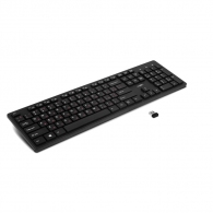 SVEN KB-E5900W, Wireless Keyboard, 107 keys, slim compact design, low-profile keys with smooth stroke, Nano receiver, USB, Black, Rus/Ukr/Eng thumbnav 1