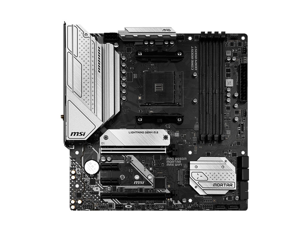 Материнская плата MSI MAG B550M MORTAR MAX WIFI / Socket AM4 / AMD B550 / mATX photo 2
