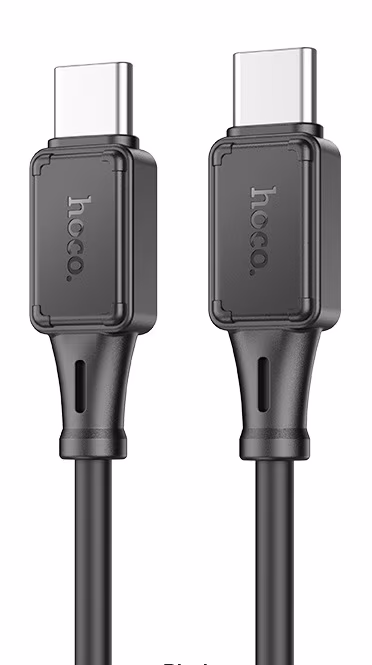 Кабель Type-C на Type-C HOCO “X101 Assistant” / 1m / Silicone / 60W / up to 3A / Black 