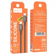 Кабель Type-C на Type-C HOCO “X101 Assistant” / 1m / Silicone / 60W / up to 3A / Black thumbnav 2