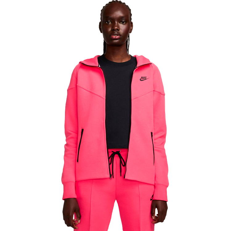 Hanorac Nike W NSW TCH FLC WR FZ HDY L Roz Femei photo 1