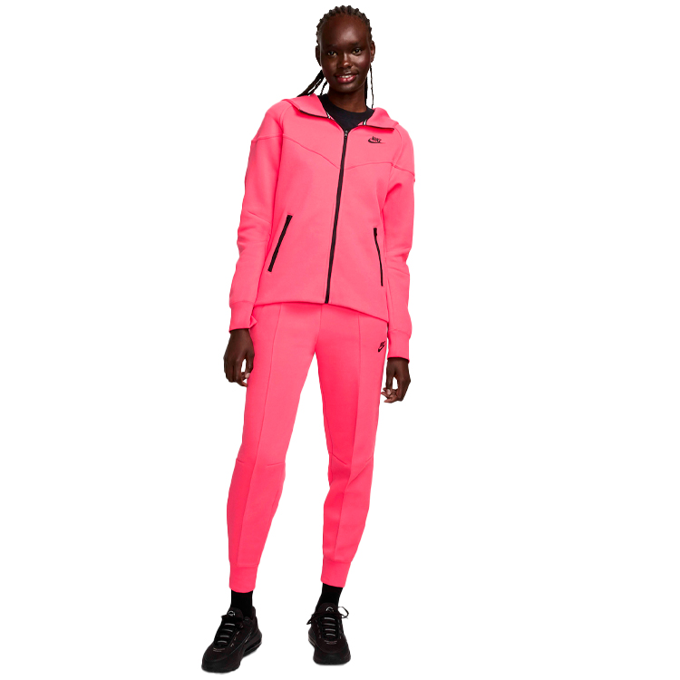 Hanorac Nike W NSW TCH FLC WR FZ HDY L Roz Femei photo 4