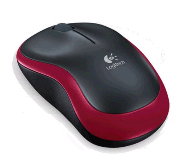 Logitech Wireless Mouse M185 Red, Optical Mouse for Notebooks, Nano receiver, Red/Black,  Retail