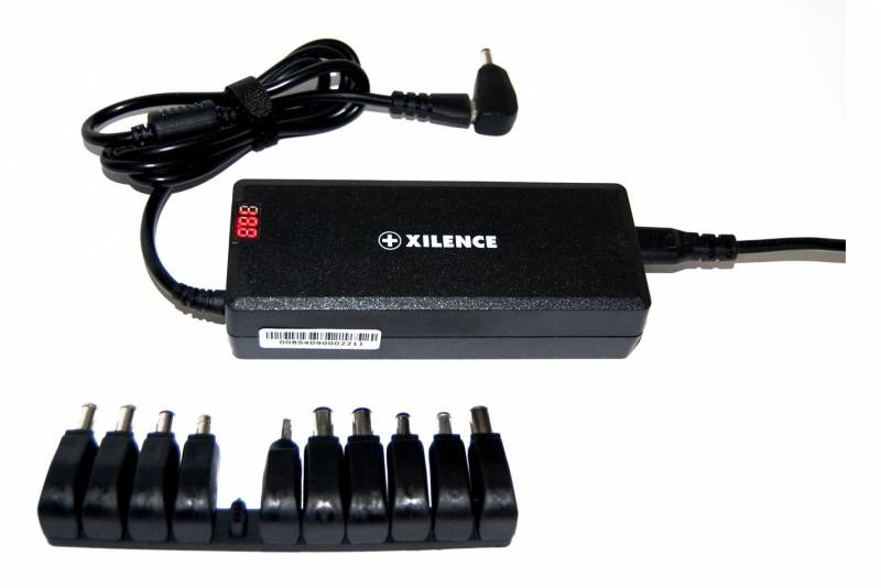 XILENCE XP-LP120.XM012, 120W Mini, Universal Notebook Power Adapter, 11 +1 (LENOVO) different tips, LED display (shows the actual output voltage), Input Voltage: AC 100-240V, Output Voltage: 15-20V, high efficiency over 86%, Black