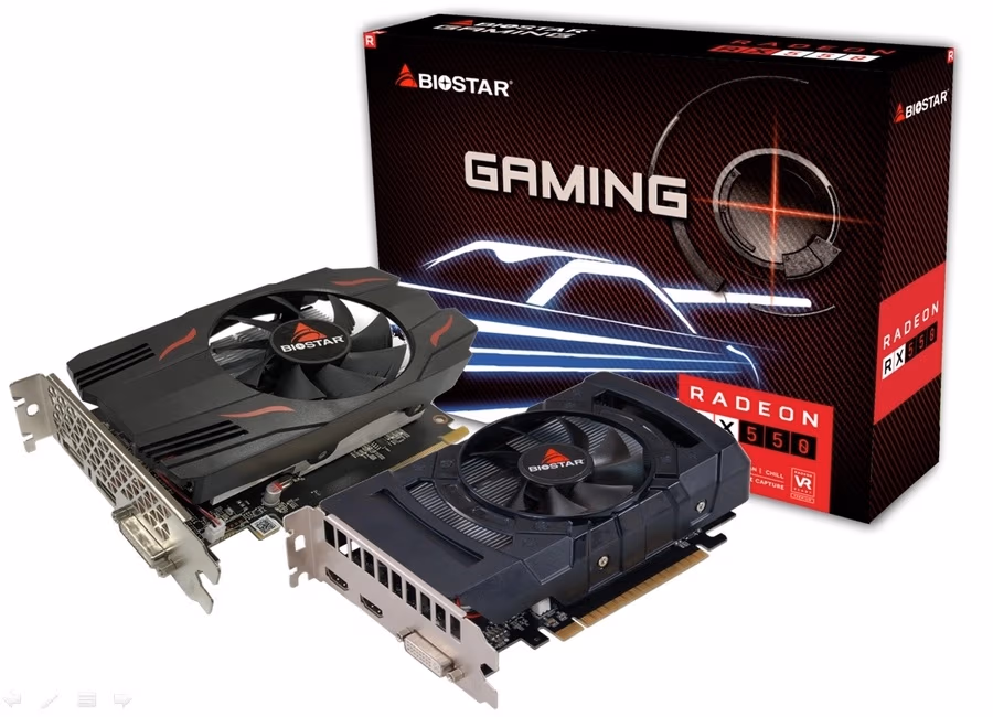 BIOSTAR Gaming Radeon RX 550 / 4GB GDDR5 128Bit 1071/6000Mhz, 1xDVI-D, 1xHDMI, 1xDP, Single Fan, Radeon Freesync Technology, AMD XConnect and HDR Ready, DX12&Vulcan, Retail (VA5515RF41)