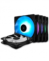 120mm Case Fan - DEEPCOOL "RF120M-5 in 1", 5x RGB PWM Fans, 2x Fan Hub, 1x Sync Cable, 	120x120x25mm, 500~1500 RPM±10%, 56.5 CFM, <27 dB(A), 4-pin PWM, Hydro Bearing, 4-pin(+12V-G-R-B), Black thumbnav 1