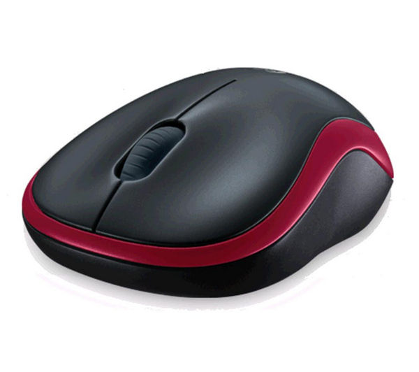 Logitech Wireless Mouse M185 Red, Optical Mouse for Notebooks, Nano receiver, Red/Black,  Retail photo 4