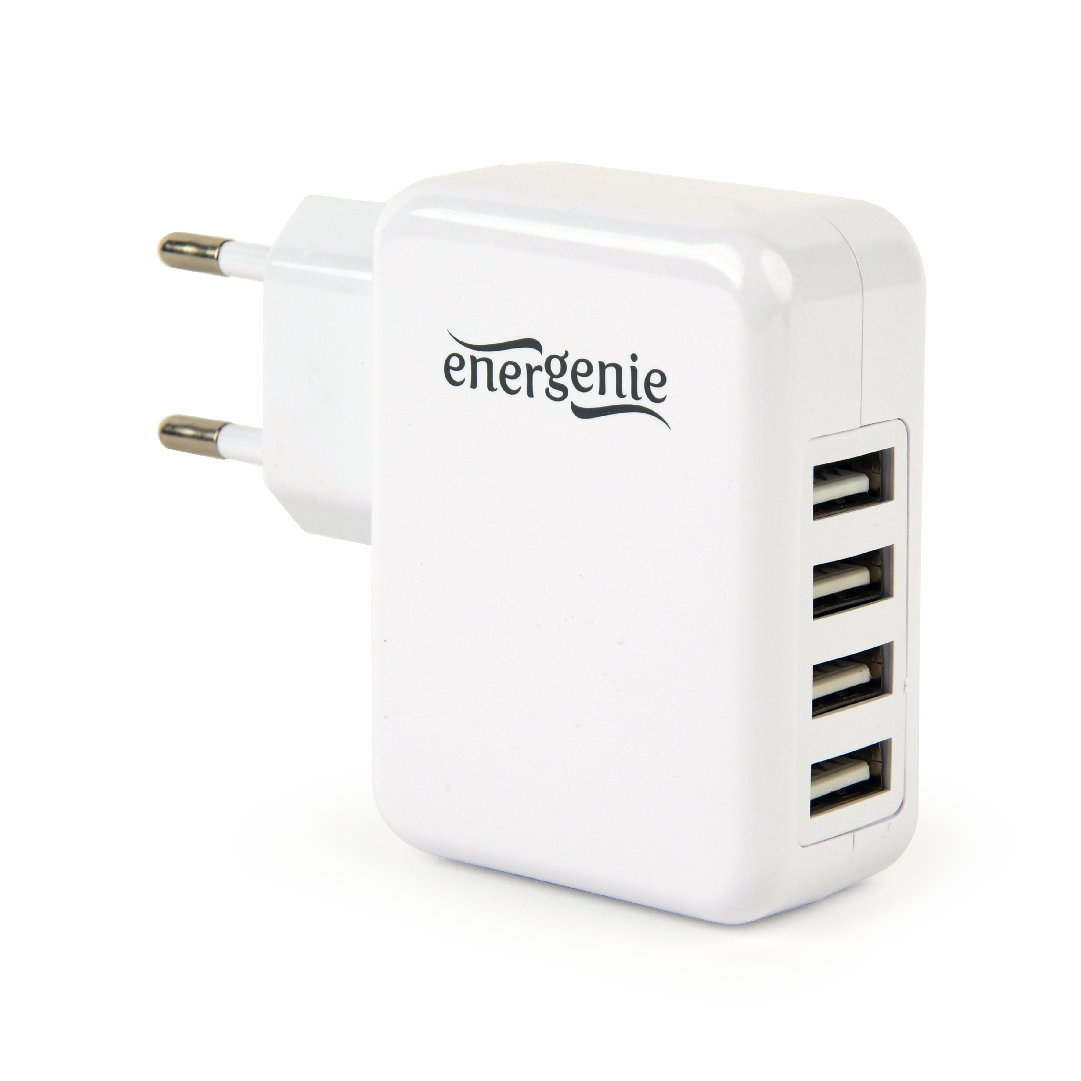 USB Charger  Gembird GMB EG-U4AC-02, 4x USB - 5V/ 3.1A, Input: 110/240V, Black photo 2