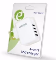 USB Charger  Gembird GMB EG-U4AC-02, 4x USB - 5V/ 3.1A, Input: 110/240V, Black