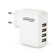 USB Charger  Gembird GMB EG-U4AC-02, 4x USB - 5V/ 3.1A, Input: 110/240V, Black thumbnav 2