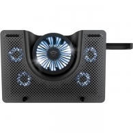 Trust Gaming GXT 1125 Quno, 17.4” Premium LED-illuminated gaming laptop cooling stand with 5 fans, Black thumbnav 2