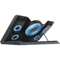 Trust Gaming GXT 1125 Quno, 17.4” Premium LED-illuminated gaming laptop cooling stand with 5 fans, Black thumbnav 3