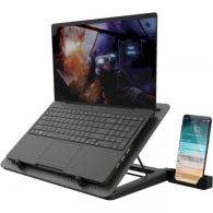 Trust Gaming GXT 1125 Quno, 17.4” Premium LED-illuminated gaming laptop cooling stand with 5 fans, Black thumbnav 4